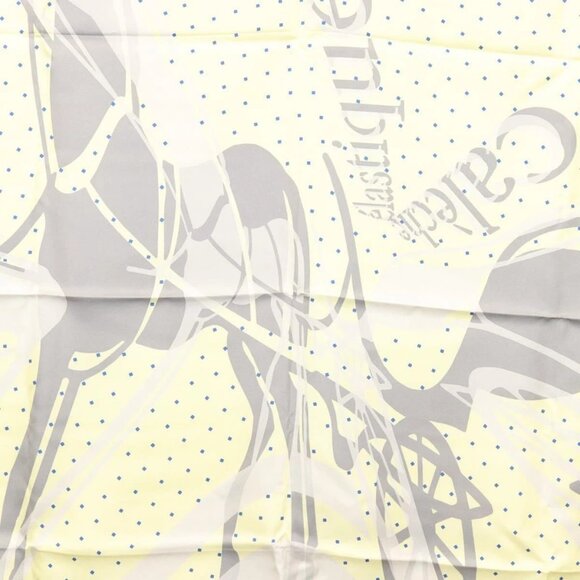 HERMES Carre 90 Scarf ""CALECHE ELASTIQUE "" Silk Yellow Auth - Picture 7 of 16